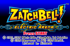 Zatchbell! - Electric Arena Title Screen